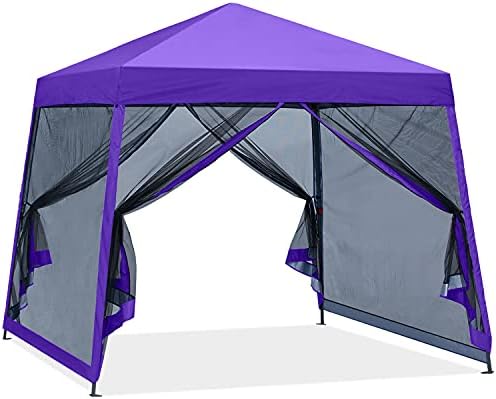 ABCCANOPY 10x10 Pop Up Canopy Tent, Slant Leg Outdoor Shade, Dark Gray