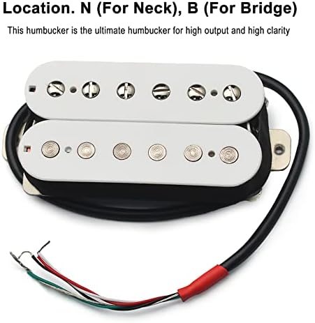 SAPHUE Alnico 5 Humbucker Pickup Double Coil Electric Guitar Pickups Set with Neck and Bridge with Prewired and Screws Parts Accessories Kit Black