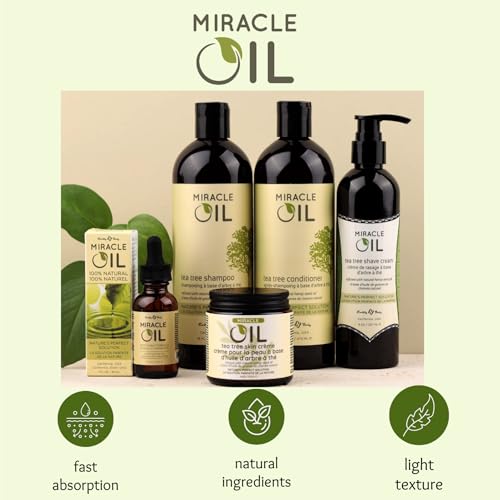 Earthly Body Miracle Oil, 1 fl. oz. - 3 Pack - 100% Natural Tea Tree Oil, Hemp Seed Oil & Vitamin E - Moisturizer, Calms Skin Irritations, Helps Smooth Wrinkles - Gluten Free, 100% Vegan