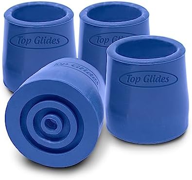 Steel-Reinforced Walker Glide Tips (Gray, 1 1/8")