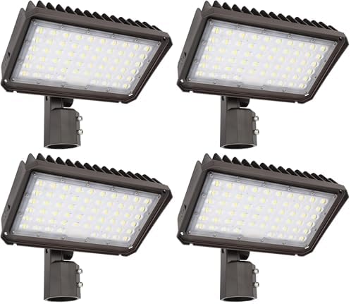 kadision 200W LED Flood Light, Dusk-to-Dawn Photocell, Slip Fitter Mount