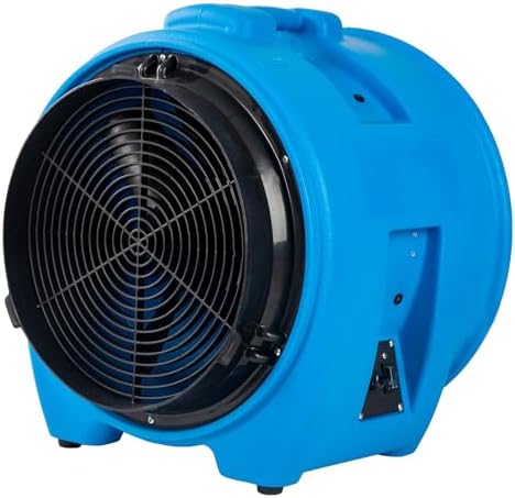 MOUNTO 16-Inch Axial Blower Exhaust Fan - 1HP, 5000 CFM, 200pa, Durable, Stackable, Ductable for Efficient Ventilation