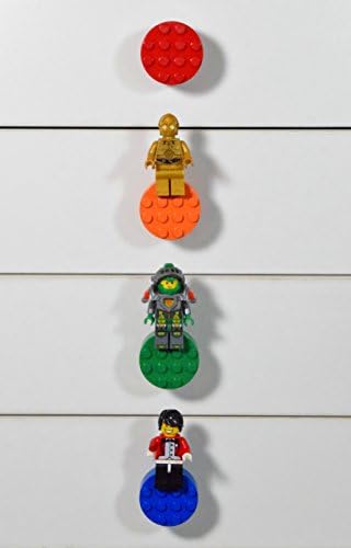 Set of 5 Build-On Brick Knobs (Glow-in-The-Dark)