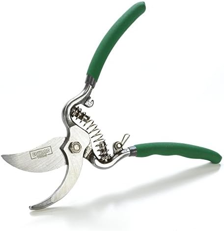 Edward Tools Classic Cut Bypass Pruners - Heavy Duty Forged Steel Pruning Shears - Cuts up to 1" Diameter - Safety Lock Design - Non Slip Grip