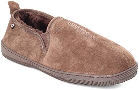 Lamo Men's Romeo Slip-on Shoe, Suede, Chestnut