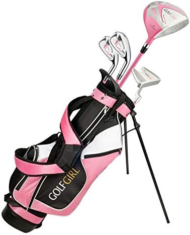 Golf Girl Junior Girls Golf Set V3 with Pink Clubs and Bag, Right Hand