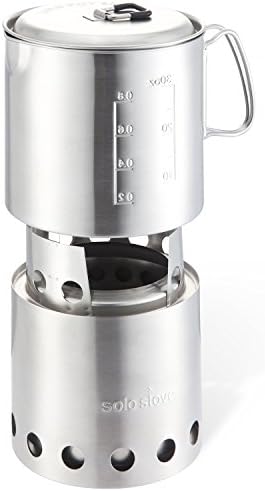 Solo Stove Lite & Pot 900 Set: Portable, Wood Burning Campstove + 900 ml Pot | Incl. Nylon Sack, For 1-2 People, 304 Stainless Steel