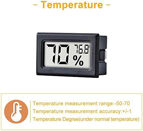 12 Pack Pgzsy Mini Small Digital Electronic Temperature Humidity Meters Gauge Indoor Thermometer Hygrometer LCD Display Fahrenheit (℉) for Humidors