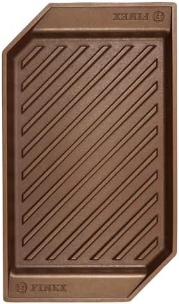 FINEX 10" Cast Iron Grill Pan, Grill Pans with Superior Heat Distribution, Near Non-Stick for Easy Cleaning, Cast Iron Grill Pan, For Indoor & Outdoor Grilling, Pre-Seasoned with Flaxseed Oil