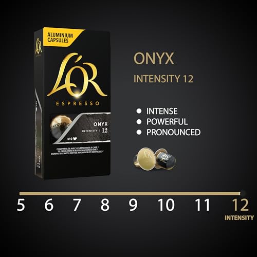 L'OR Espresso Capsules, Dark Roast, Onyx, 10 Capsules