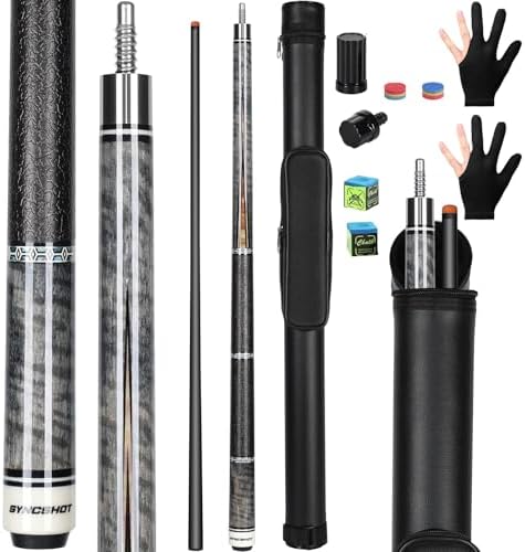 Carbon Fiber Pool Cue Stick 58" Professional Pool Sticks for Adults Full Carbon Technology Low Deflection Pool Cue Billiard Cues with 12.5mm Tip