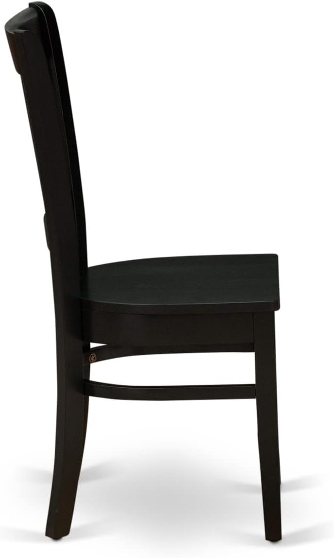 East West Furniture VAC-ESP-W Vancouver Kitchen Dining Chairs - Slat Back Wood Seat Chairs, Set of 2, Espresso