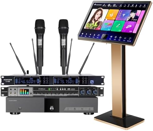 Inandonkod Karaoke Machine KV-V5 Max New Chinese Karaoke Player, with Reverb Wireless Microphone