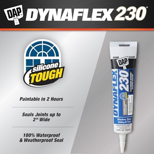 DAP Dynaflex 230 Premium Elastomeric Sealant, Clear, 5.5 Oz (7079818860)