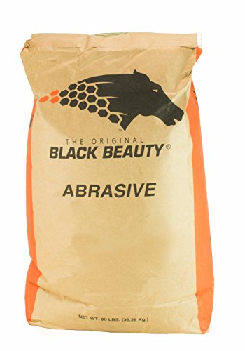 BLACK BEAUTY Abrasive Blast Media Fine Abrasive 20/40 Mesh Size for use in Sandblast Cabinet - 25 LBS