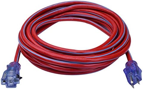 Prime KCPL507825 12/3 SJTW Locking Cord, Red and Blue, 25-Feet