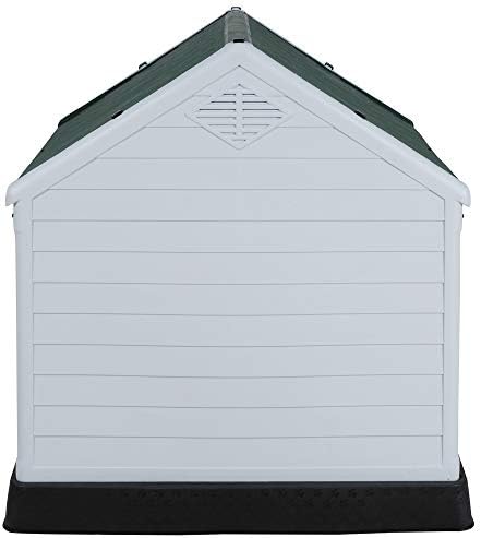 Confidence Pet Large Waterproof Plastic Dog Kennel Outdoor House Green