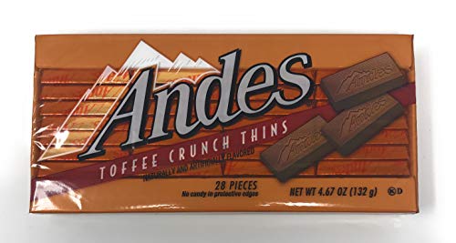 Andes Candies Chocolate Variety Pack of 4 Flavors: Peppermint Crunch, Toffee Crunch, Cherry Jubilee, Mint Cookie Crunch (4.67 oz./28 Pieces Each)