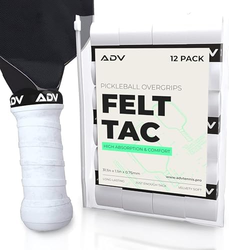 ADV FeltTac Pickleball Paddle Grip Tape - Absorbent Dry Non-Slip Overgrip