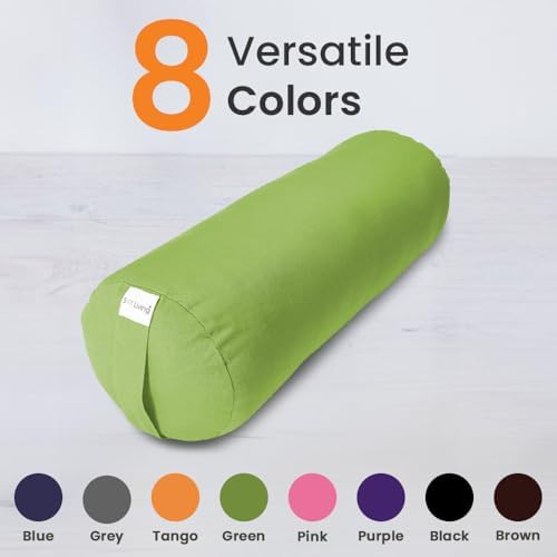 Sol Living Yoga Bolster Pillow for Restorative Yoga, 100% Cotton Meditation Cushion