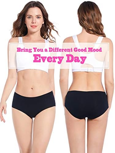 Molasus Women's Soft Cotton Briefs Ladies Mid-High Waisted Full Coverage Panties (Regular & Plus Size)