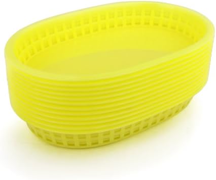 New Star Foodservice Fast Food Baskets, 10.5 x 7 Inch, Set of 12, Yellow