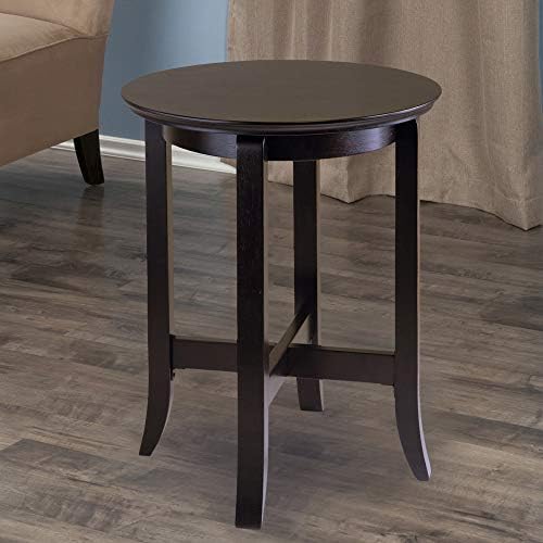 Winsome Toby Round End Table | Small Practical and Elegant Round Table for Bedroom, Den, or Living Room, Furniture Essentials for New Homes