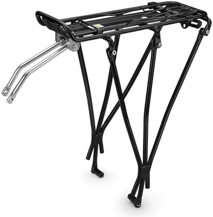 Flexzion Bike Cargo Rack, 55 lb Aluminum Rear Rack for 26-28 Inch Bikes