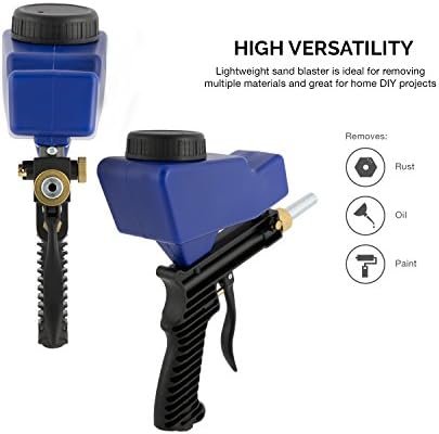 NEIKO 30068A Air Sand Blaster Gun | Remove Paint, Rust, Stains, and Grime on Surfaces | Gravity Feed | Replaceable Steel Nozzle