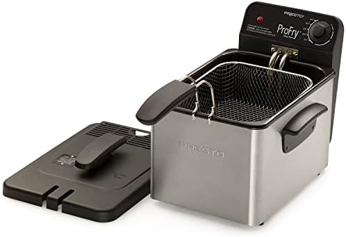 National Presto 05461 Stainless Steel Pro Fry Immersion Element Deep Fryer,Silver, 15.40 x 11.60 x 10.60 inches