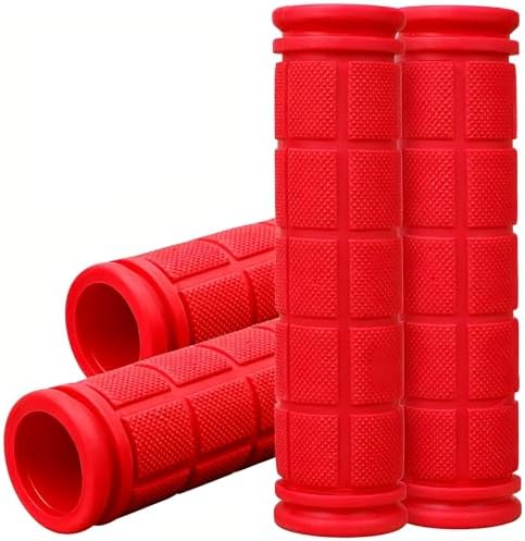CHUNZEXI 4 PCS Bike Handlebar Grips, Rubber Bicycle Bar Grips Replacement, Non-Slip Handle Grips for Kids Bikes, Scooters, BMX