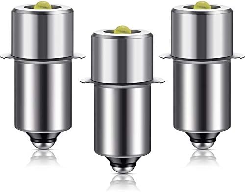 Honoson 3 Pcs 6-24V LED Flashlight Bulbs 3w Dc Replacement