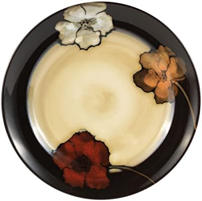 Pfaltzgraff Painted Poppies 16-Piece Stoneware Dinnerware Set, Service for 4, Dinner Plates, Salad Plates, Bowls and Mugs