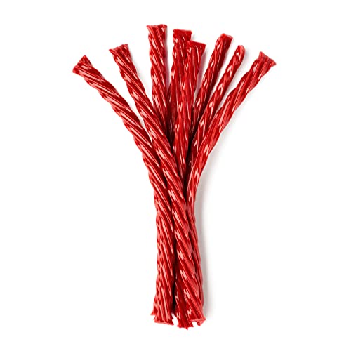 TWIZZLERS Twists Strawberry Flavored Licorice Style Candy Tub, 5 lb | Bulk Candy, Low Fat and Kosher, Resealable Tub for Parties