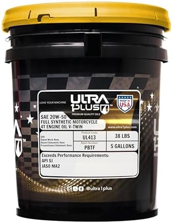 20W-50 Full Synthetic V-Twin 4T Motorcycle Engine Oil 5 Gallon Pail