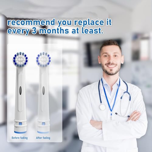 Replacement Toothbrush Heads Compatible with Oral B Braun | Professional 4Pack Electric Toothbrush Replacement Brush Heads for Oral-B Pro Precision Clean and More,Soft Dupont Bristles