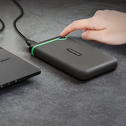 Transcend 4TB StoreJet 25M3 Rugged Portable HDD, One Touch Backup