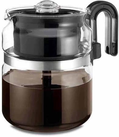 Medelco One All 8-Cup Capacity Stovetop Glass Percolator | 40 oz (8 cup) German borosilicate glass. Gas & electric stovetop safe. BPA-free. Includes