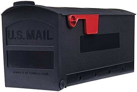 Gibraltar Mailboxes Patriot Large Capacity Rust-Proof Plastic Black, Post-Mount Mailbox, GMB515B01