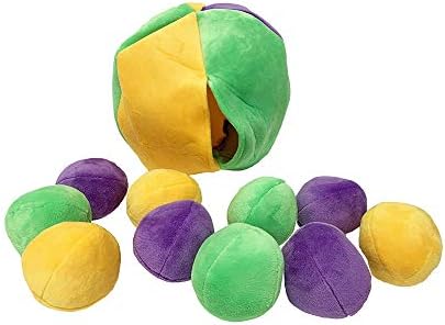 Midlee Hide a Ball Puzzle Dog Toy with 10 Plush Squeaker Balls (Small) | Interactive, Boredom Buster, Play Pet Squeaky