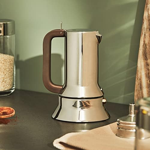 Alessi 9090/3 - Design Stovetop Espresso Coffee Maker, 18/10 Stainless Steel, Mirror Polished, 3 cups
