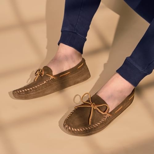 Minnetonka Men's Double Bottom Fleece Slipper
