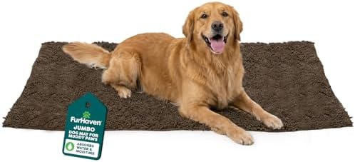 Furhaven 60" x 30" Highly Absorbent Runner Door Mat for Muddy Paws, 100% Washable, Perfect for Entryway, Kitchen