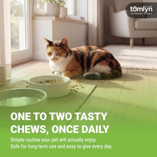 Tomlyn Immune Support Daily L-Lysine Supplement, Fish-Flavored Lysine Chews for Cats and Kittens, 30ct