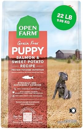 Open Farm Ancient Grains Dry Puppy Food, Chicken & Salmon Kibble, 4lb Bag