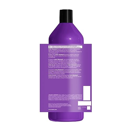 Matrix Color Obsessed Antioxidant Conditioner For Color-Treated Hair - Enhances Hair Colors, Protects Vibrancy and Prevents Fading, Cruelty-Free & Vegan