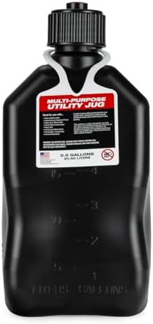 VP Racing 3582-CA - 5.5-Gallon Square Motorsport Jug 4 Pack - Black, Deluxe Hose, Tight Seal
