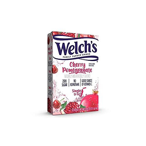 SINGLES TO GO! Welch's Variety Pack - Strawberry Peach, Cherry Pomegranate & Grape Pack of 6