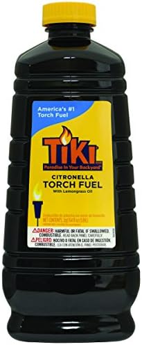 TIKI Citronella Torch Fuel – 1/2 Gallon (64 oz.), Easy Pour, Long-Lasting for Outdoor Torches & Table Torches, with Citronella & Lemongrass Oil