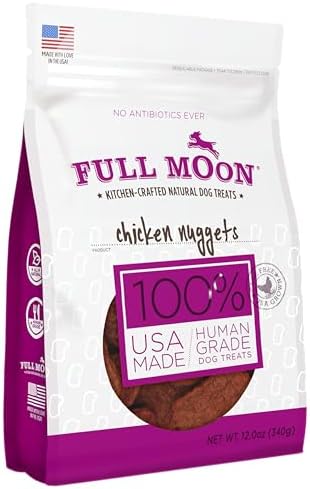 Full Moon® Chicken Nuggets Dog Treats 12 oz | Human Grade, No corn, No wheat, No soy, Glycerin Free, Made in the USA